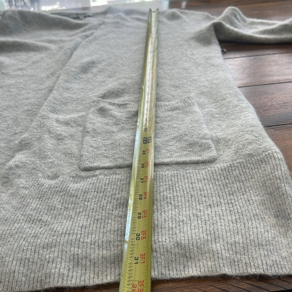 Madewell Long Grey Cardigan in Cozy Wool & Alpaca Blend Yarn sz S Lounge - Picture 7 of 11